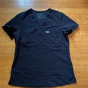 FIGS black small scrub top